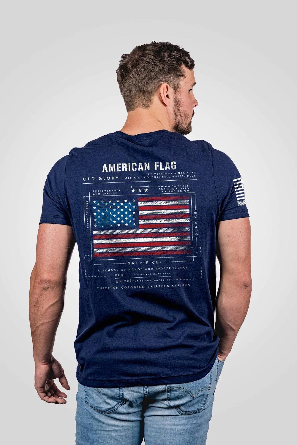 Nine Line Men's American Flag Schematic T-Shirt
