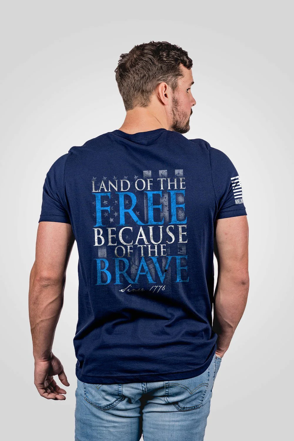 Nine Line Men's Because Of The Brave T-Shirt posted by ProdOrigin USA in Men's Apparel