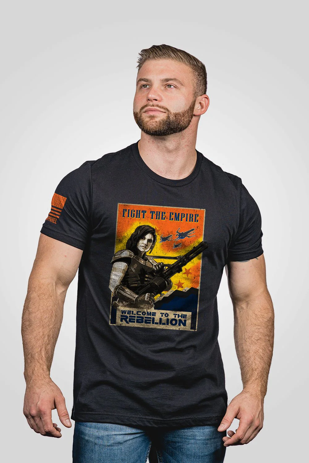 Nine Line Men's T-Shirt - Gina Carano Welcome to the Rebellion - Fight posted by ProdOrigin USA in Men's Apparel