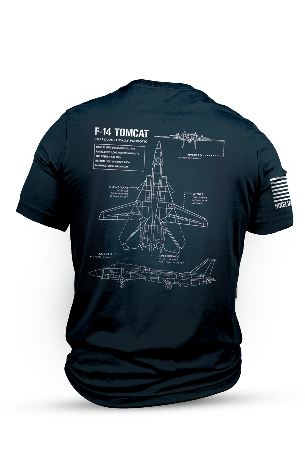 Nine Line T-Shirt - F-14 Tomcat Schematic posted by ProdOrigin USA in Men's Apparel