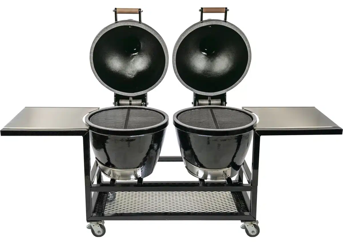 Goldens' Cast Iron  Double Cookers & Cart (20.5