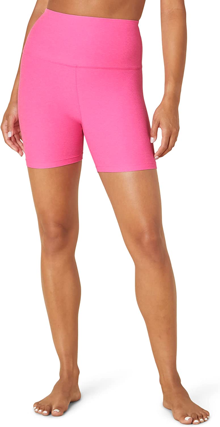 Beyond Yoga Spacedye Keep Pace Biker Shorts - PINK HYPE HEATHER posted by ProdOrigin USA in Women's Apparel 