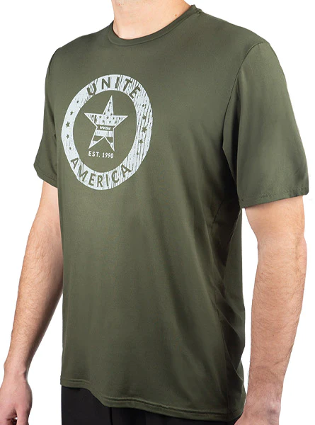 WSI Men's UNITE AMERICA OLIVE SOFTTECH SHORT SLEEVE TEE posted by ProdOrigin USA in Men's Apparel