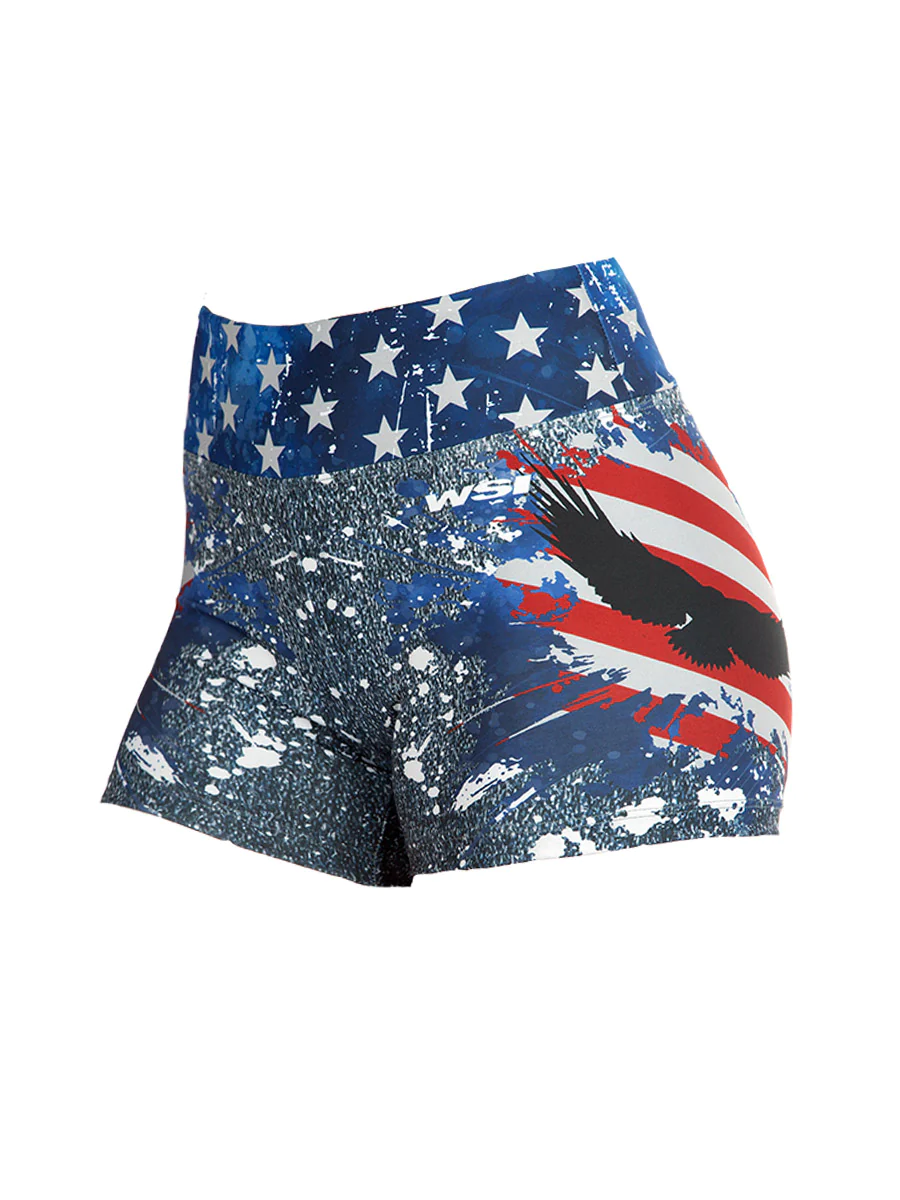 WSI Sports Women's FREEDOM PERFORMANCE SHORT - RED WHITE BLUE posted by ProdOrigin USA in Women's Apparel 