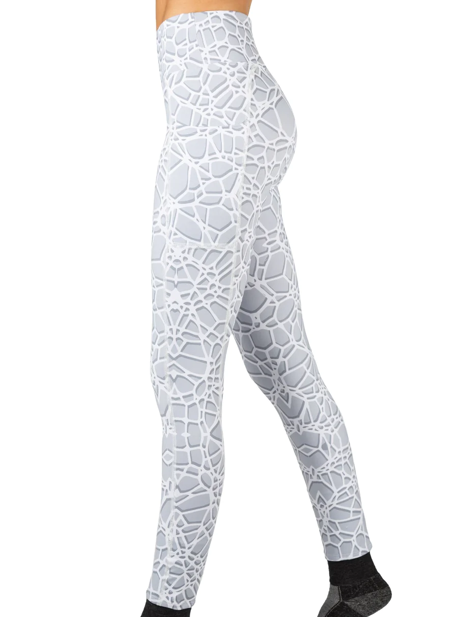 WSI Sports Women's CRACKLE WIDE WAISTBAND POCKETED LEGGINGS posted by ProdOrigin USA in Women's Apparel 