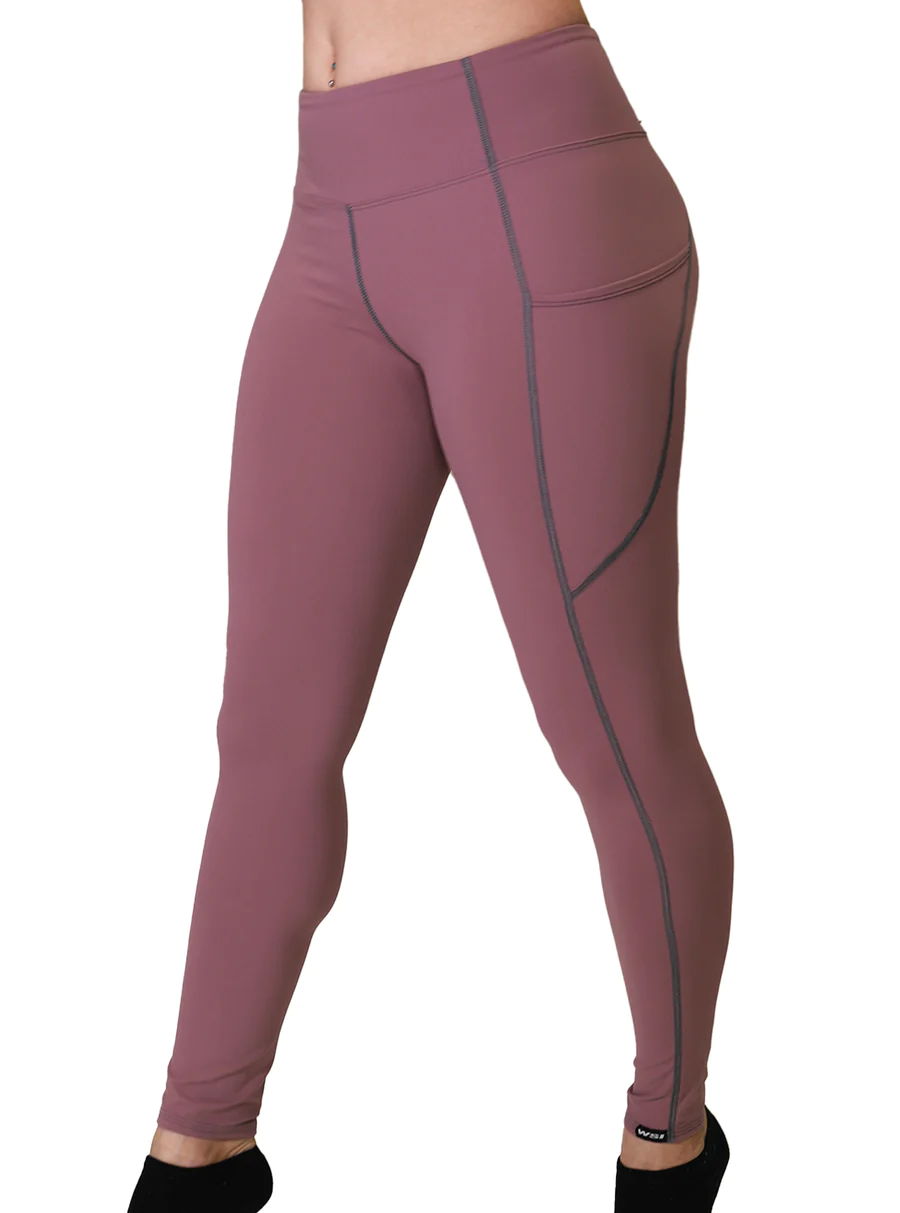 WSI Sports Women's HAMPTONS MAUVE POCKETED RIDING LEGGING posted by ProdOrigin USA in Women's Apparel 