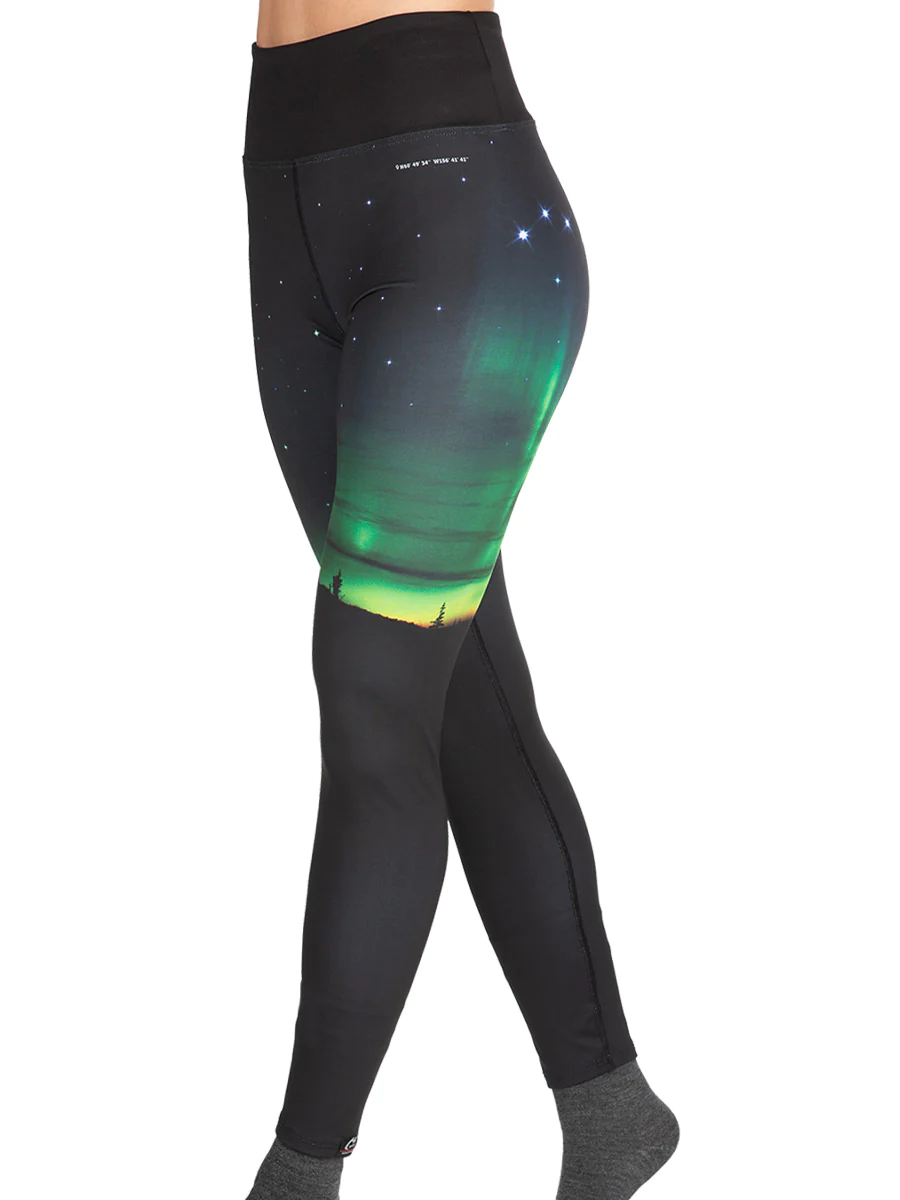 WSI Sports Women's NORTHERN LIGHTS LEGGINGS - MOTHER NATURE'S LIGHT SHOW posted by ProdOrigin USA in Women's Apparel 