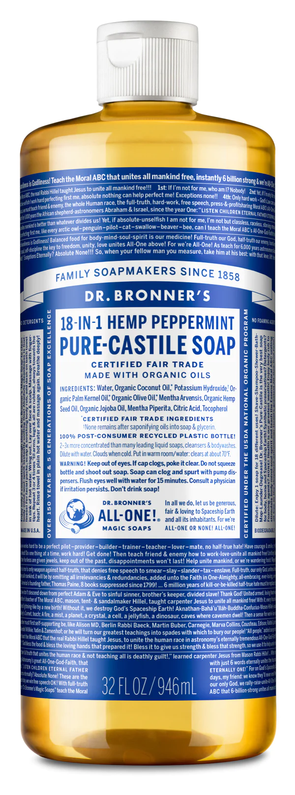 Dr. Bronner Pure Castille Liquid Soap