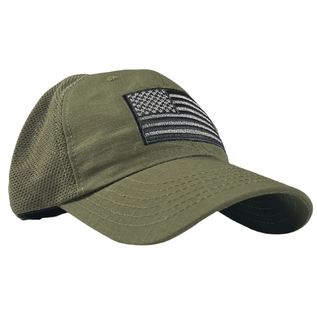 Red White Blue Apparel American Flag Ranger Green Mesh Back - RANGE HAT  posted by ProdOrigin USA in Hats