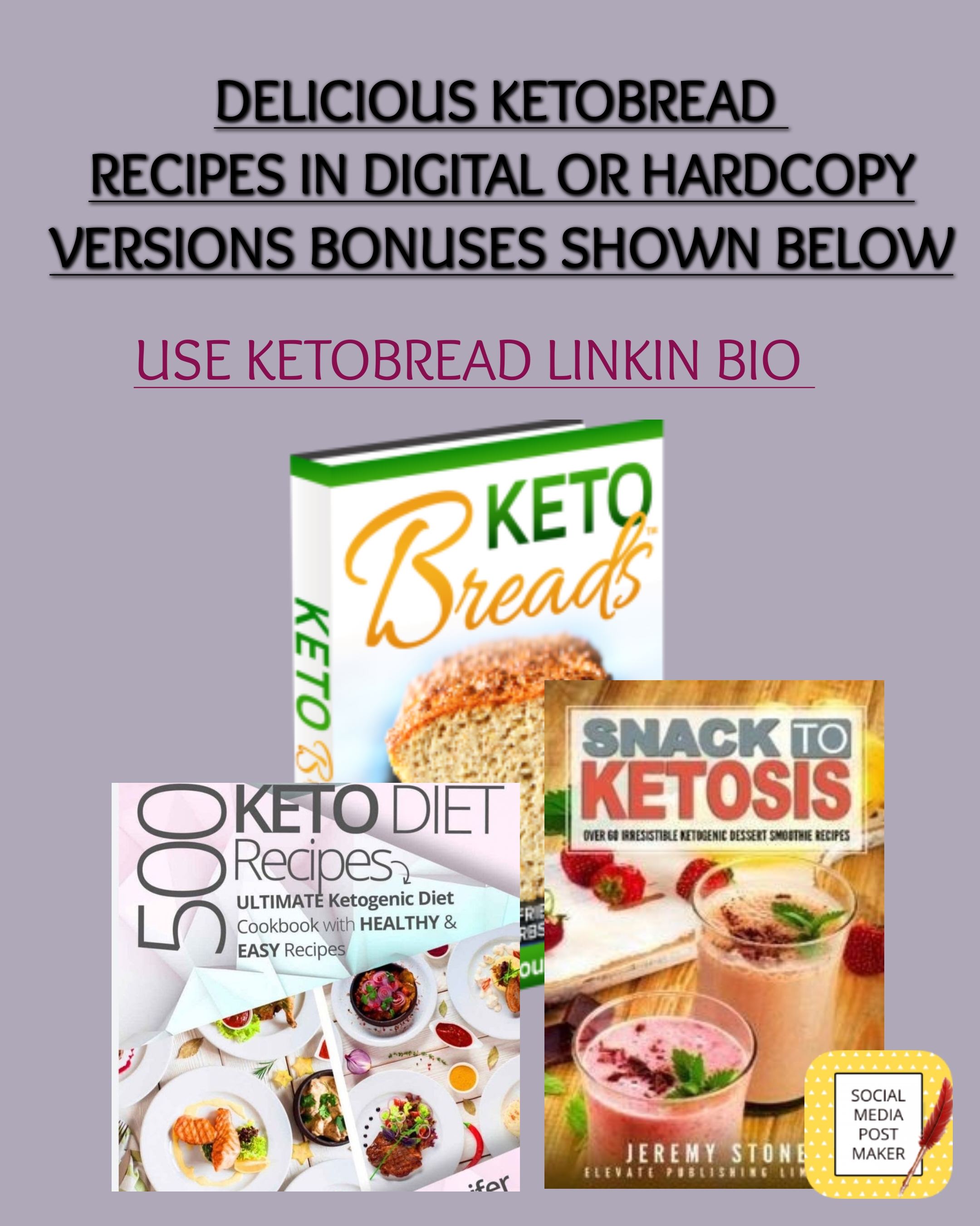 KETOBREAD RECIPES DIGITAL DOWNLOAD or hardcopy 