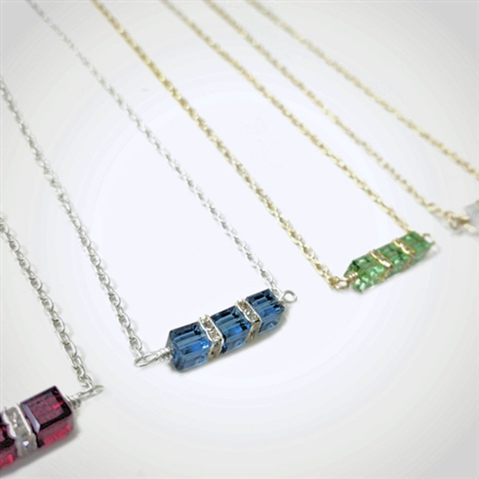OHSAYUSA Petite Birthstone Necklace posted by ProdOrigin USA in Jewelry