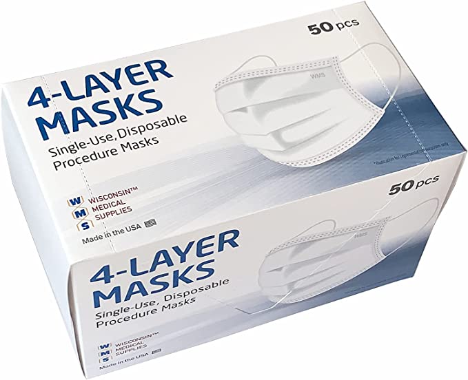 Wisconsin Medical Supplies 4-Layer Face Masks