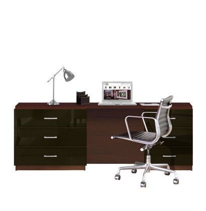 Contempo Space Parkside Executive Desk - Contemporary Office Desk w XL drawers