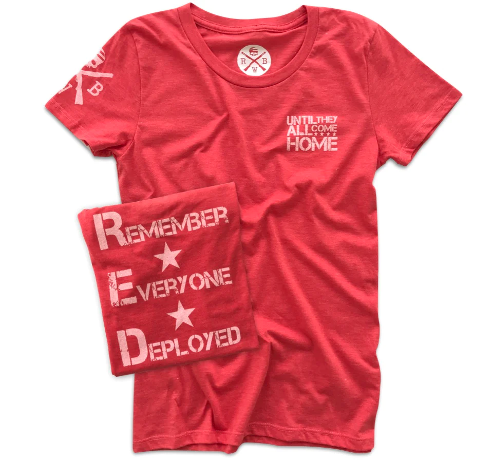 Red White Blue Apparel Women's Red Friday Support Operation Homefront (Red)
