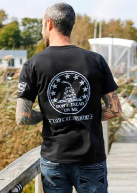Love of Country Men's Don't Tread On Me Tee posted by ProdOrigin USA in Men's Apparel