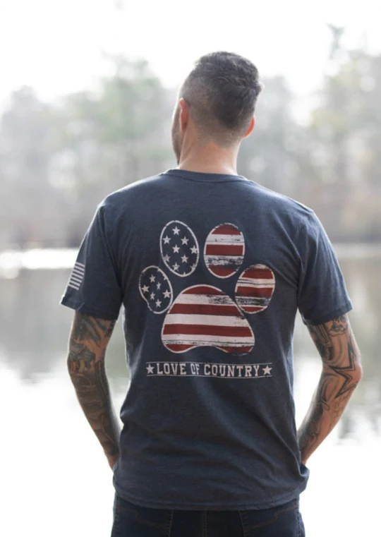 Love of Country Men's Paws of War Tee