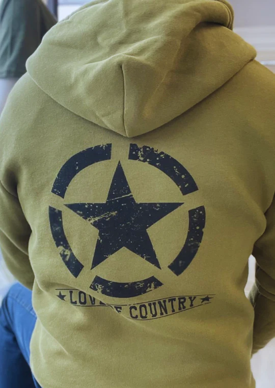 Love of Country Men's Invasion Star Sweatshirt posted by ProdOrigin USA in Men's Apparel