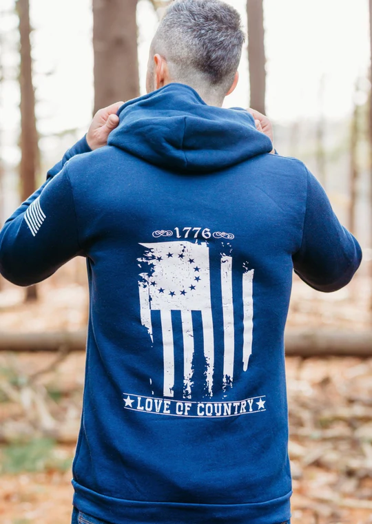 Love of Country Men's Betsy Ross Sweatshirt posted by ProdOrigin USA in Men's Apparel