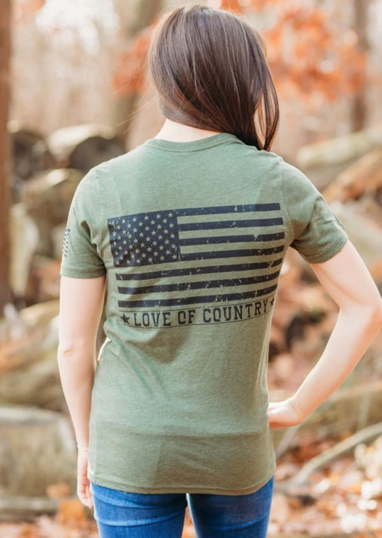 Love of Country Women's American Flag Tee