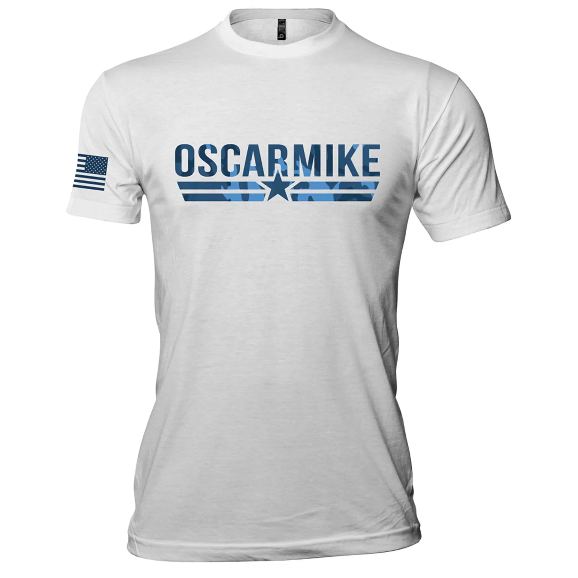 Oscar Mike Men's Arctic Camo Logo Tee