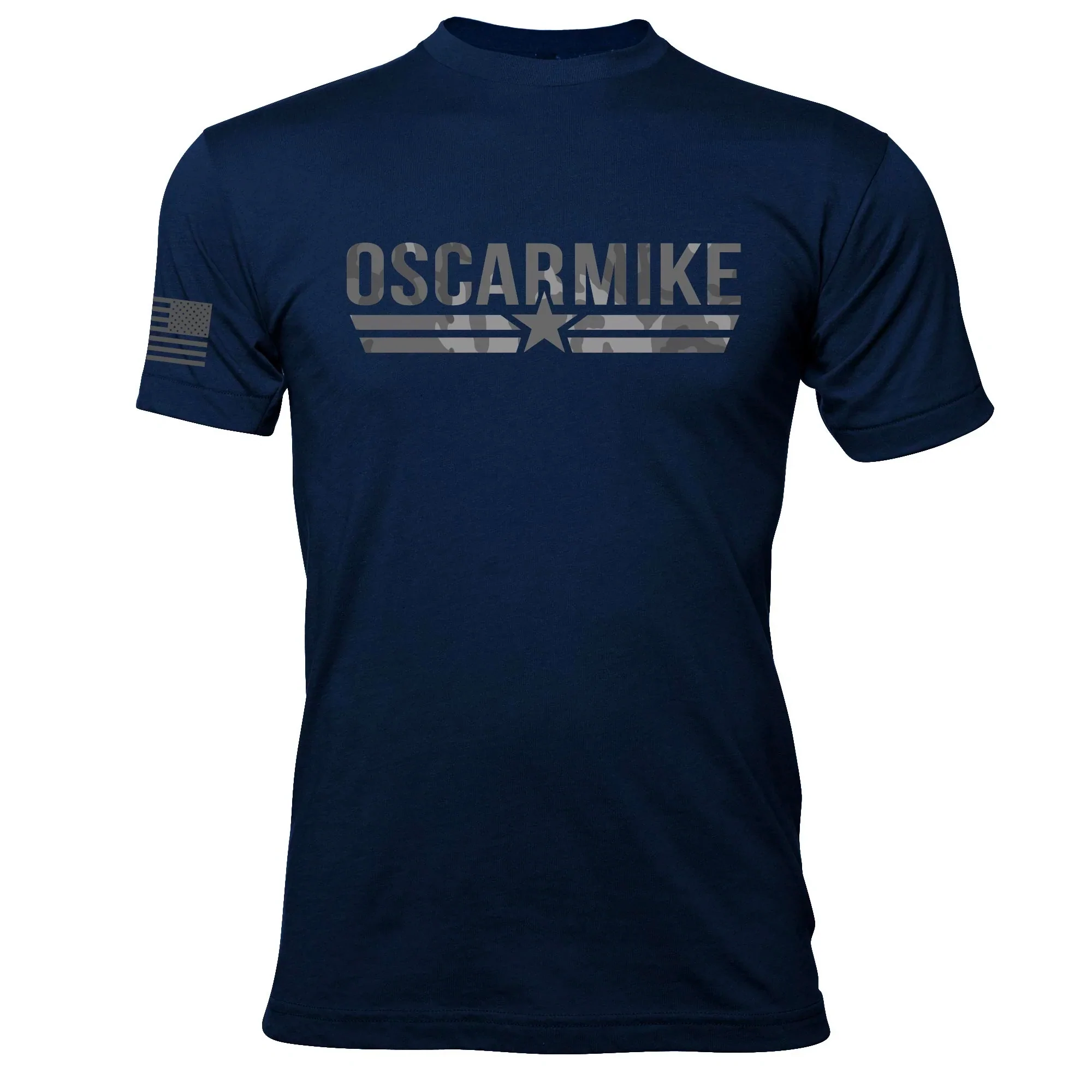 Oscar Mike Men's Sea Camo Logo Tee