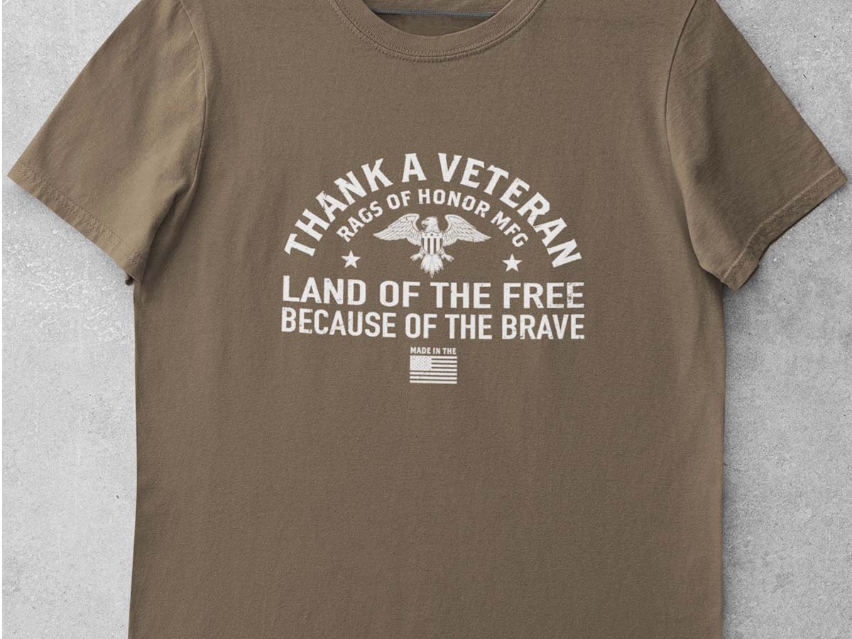 Rags of Honor Thank a Veteran T-shirt (Unisex) posted by ProdOrigin USA in Unisex Apparel