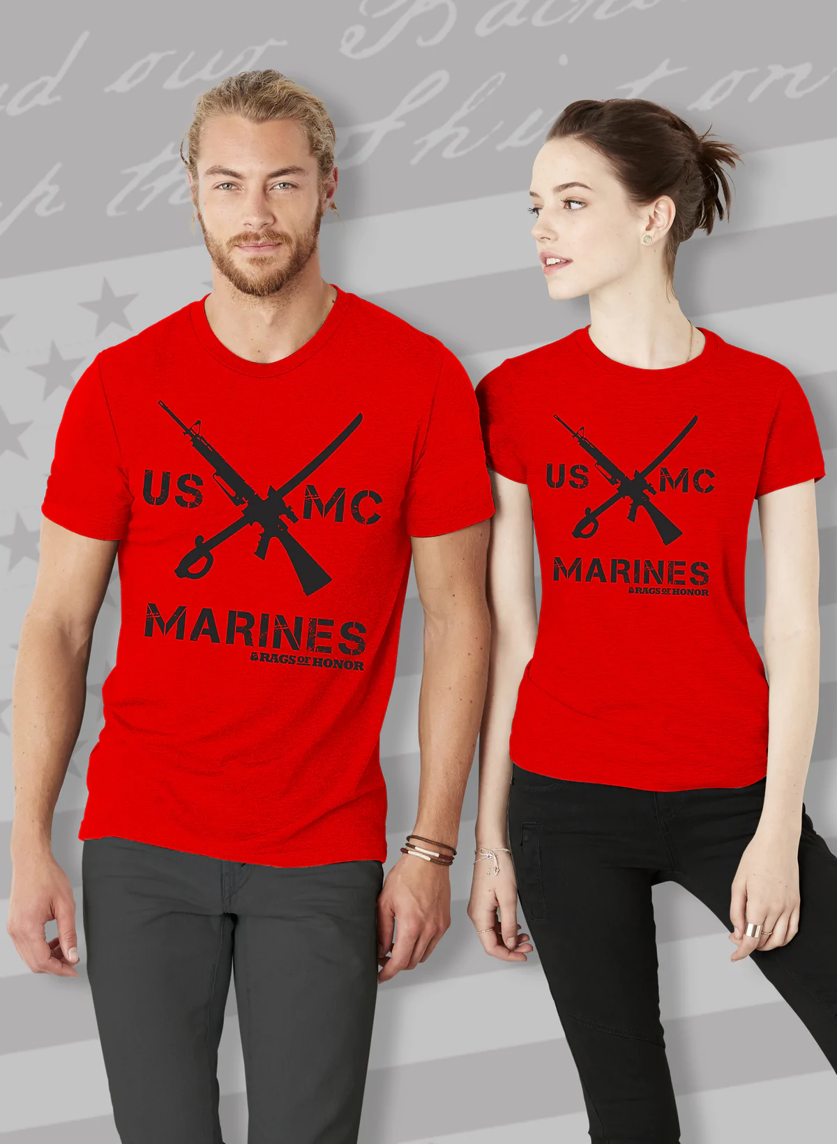 Rags of Honor United States Marine Corps T-shirt (Unisex) posted by ProdOrigin USA in Unisex Apparel