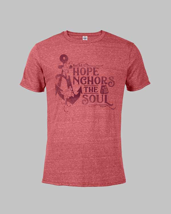 Rags of Honor Hope Anchors the Soul T-shirt (Unisex)