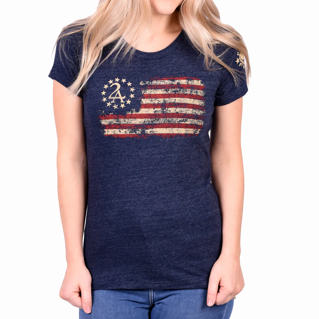 Freedom Fatigues Women's Betsy Ross Flag Patriotic T-Shirt posted by ProdOrigin USA in Women's Apparel 