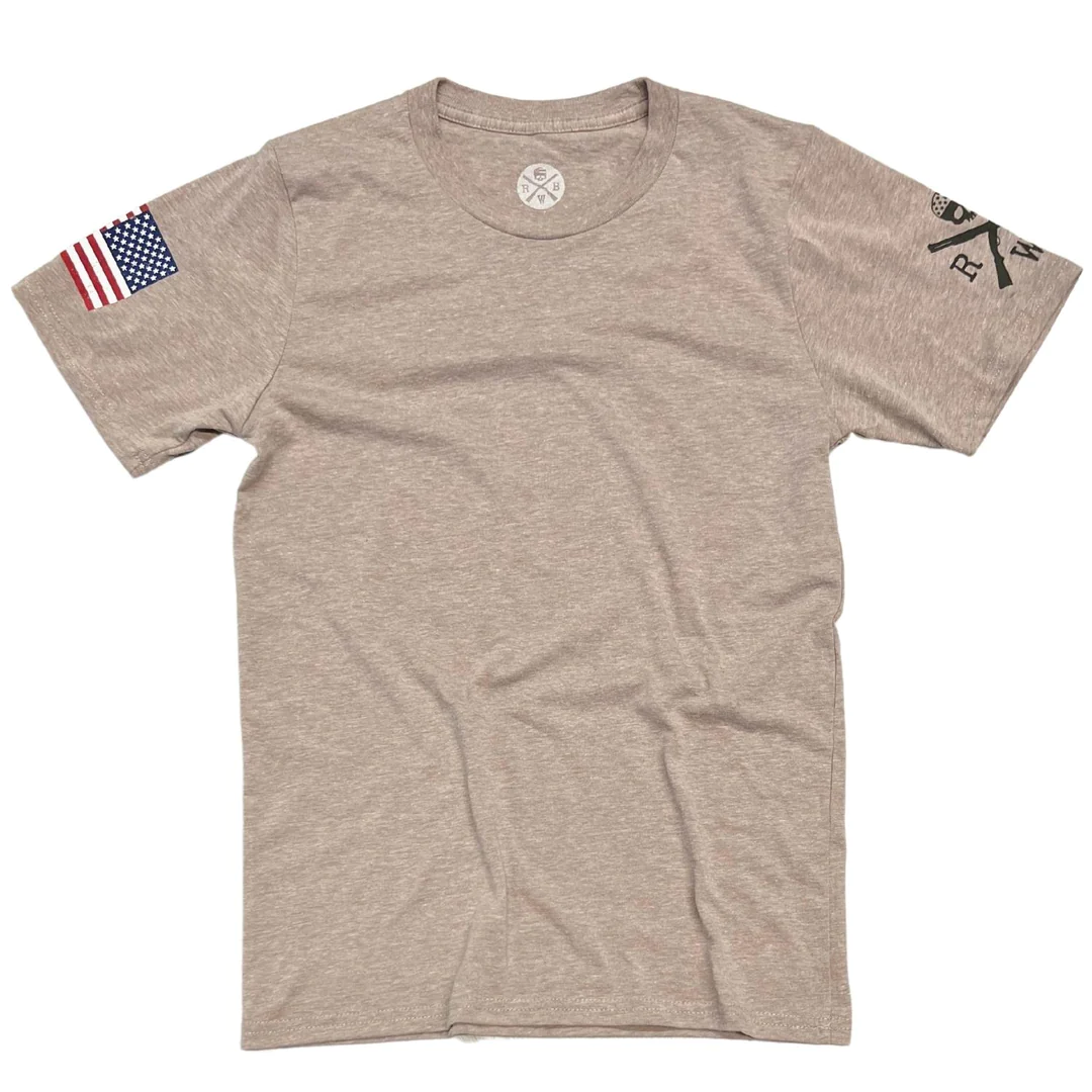 Red White Blue Apparel Men's American Flag Patriotic T-Shirt (Coyote) posted by ProdOrigin USA in Men's Apparel