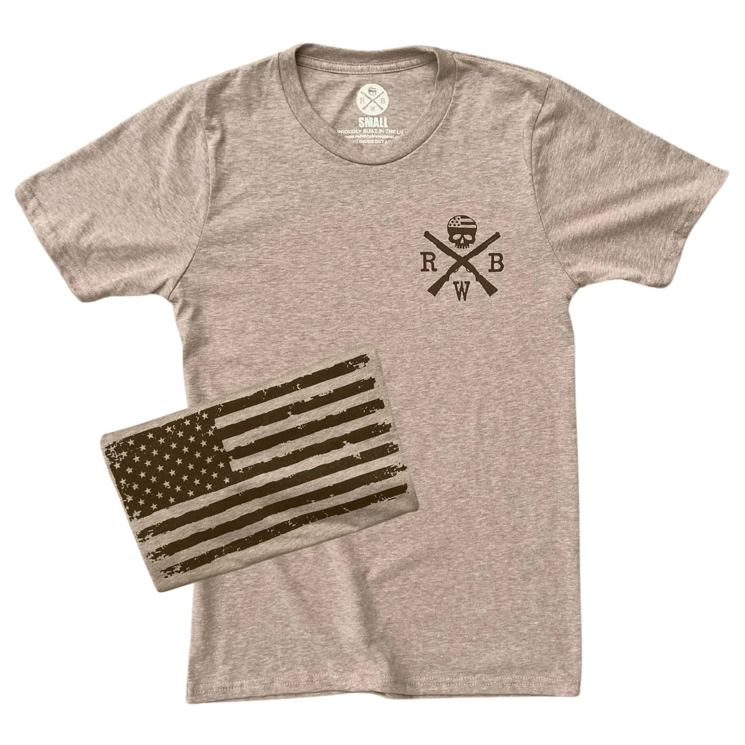 Red White Blue Apparel Men's Old Glory American Flag T Shirt (Coyote) posted by ProdOrigin USA in Men's Apparel