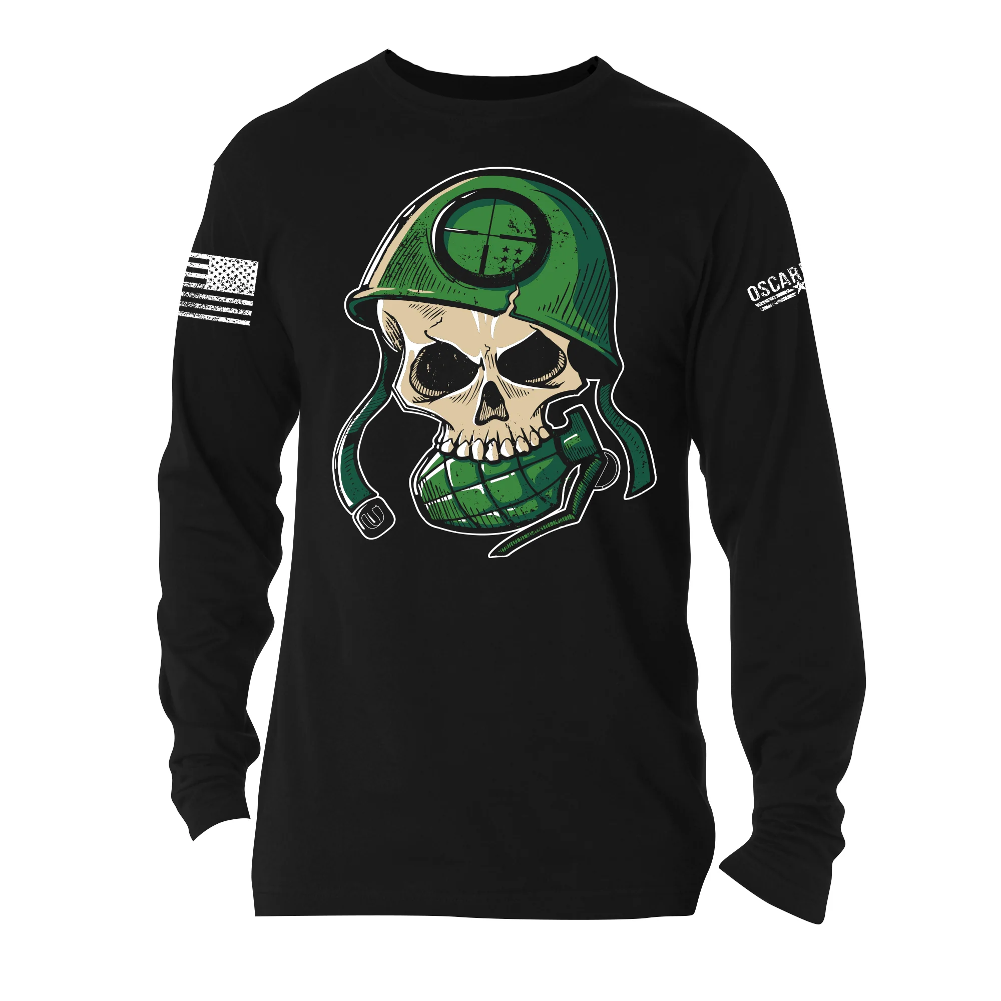 Oscar Mike Men's Militia Supporter Long Sleeve Tee posted by ProdOrigin USA in Men's Apparel