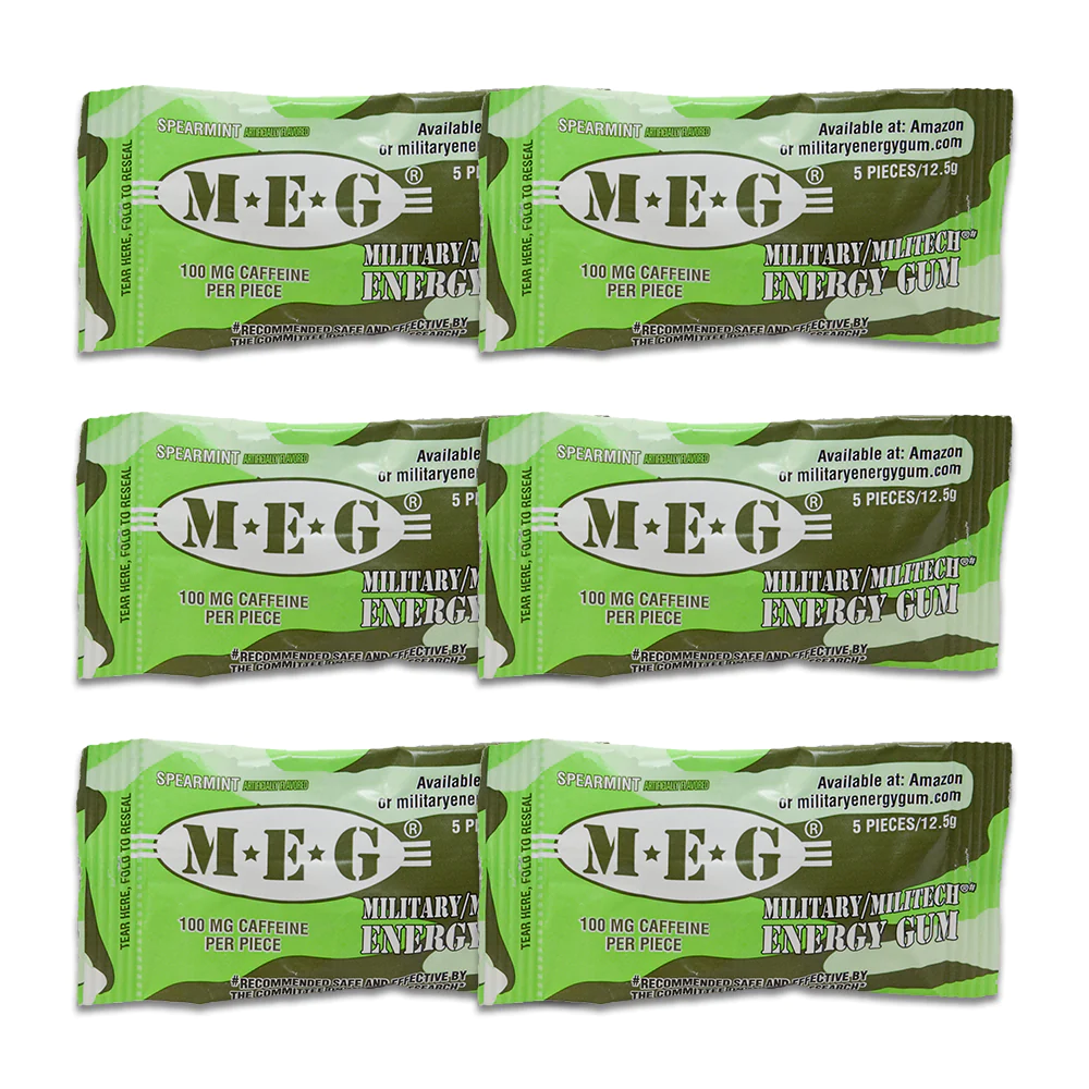 Military Energy Gum Spearmint 6 Pack