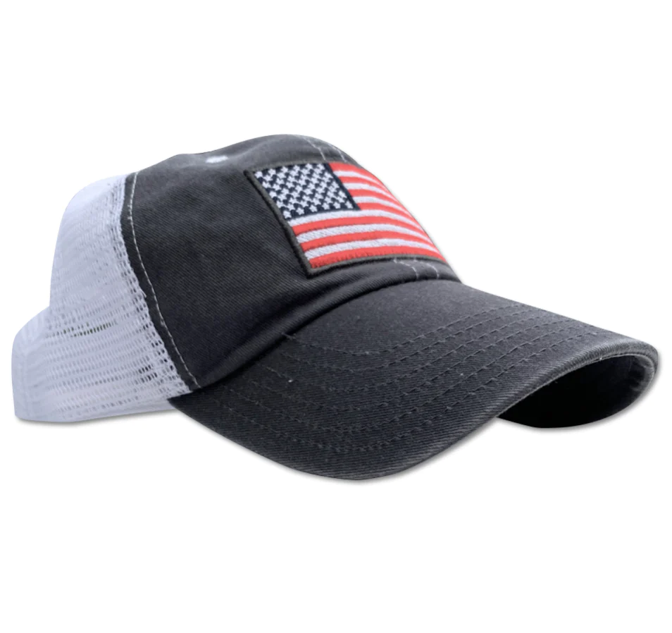 Red White Blue Apparel Women's American Flag Vintage Washed Dad Hat