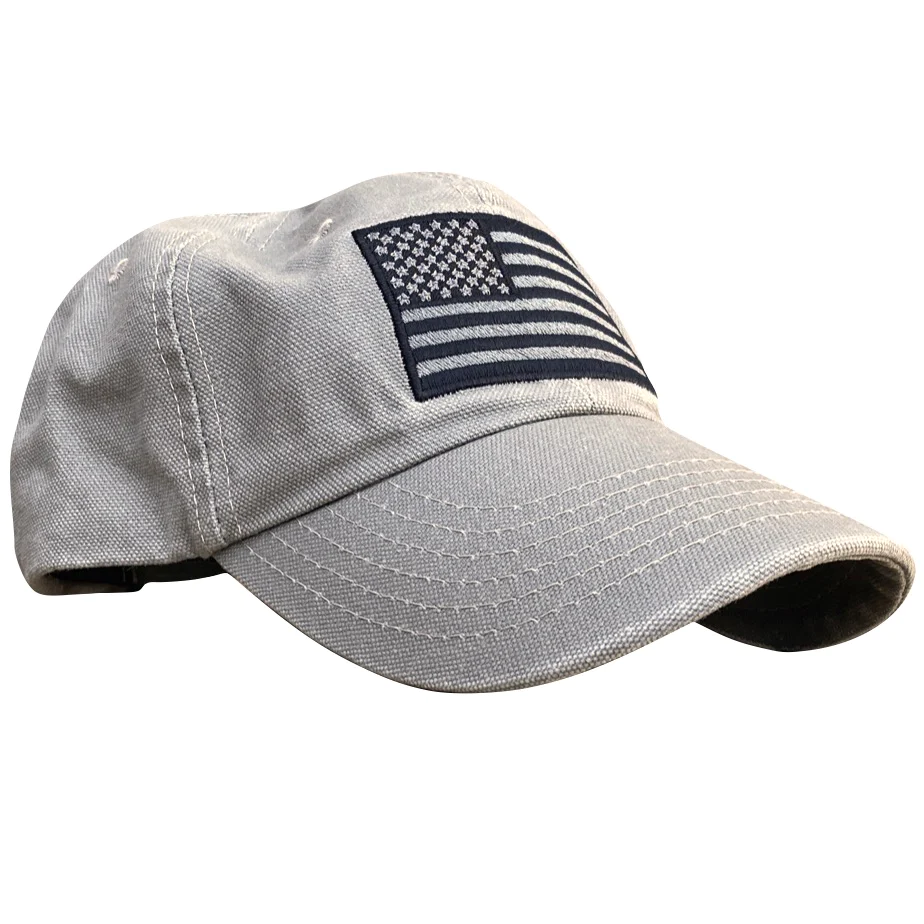 Red White Blue Apparel American Flag Vintage Washed Full Fabric Desert Sand Dad Hat
