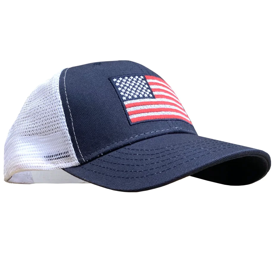 Red White Blue Apparel Red White Blue American Flag Patriotic Trucker Hat