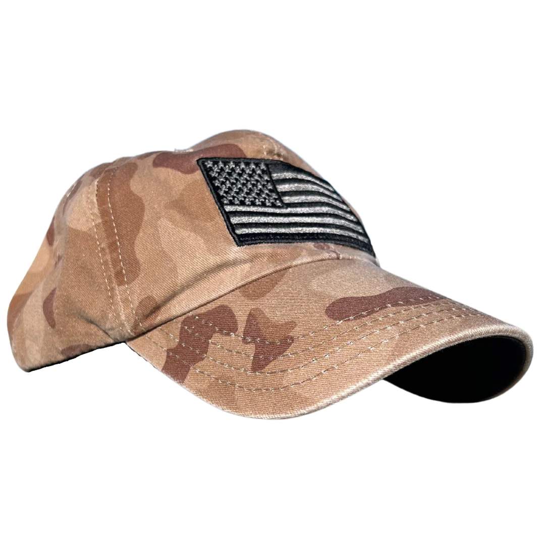 Red White Blue Apparel American Flag Desert Multicam Camo Range Hat posted by ProdOrigin USA in Hats