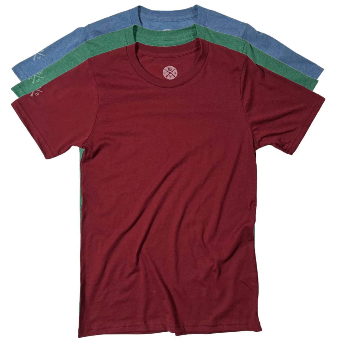 Red White Blue Apparel Men's American Basic Tees 3 Pack (Green Blue Maroon) posted by ProdOrigin USA in Men's Apparel