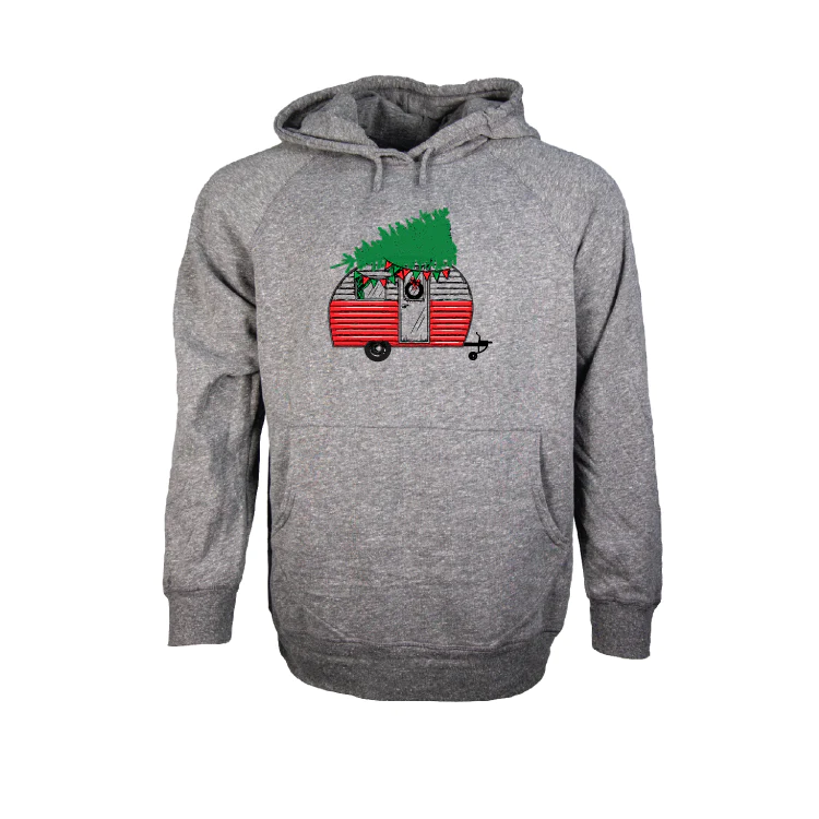 Authentically American Christmas Camper Hoodie posted by ProdOrigin USA in Unisex Apparel