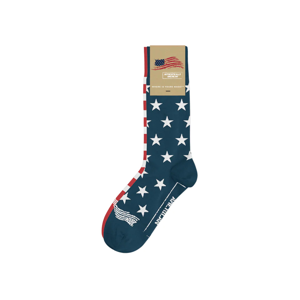 Authentically American Red/Blue Stars & Stripes Socks