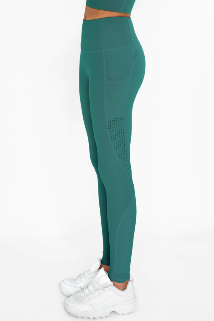 Pineapple Clothing Emerald Green Leggings with Pockets