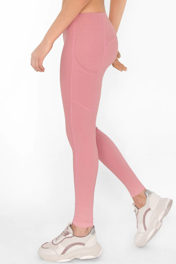 Pineapple Clothing Dusty Pink Cassi Side Pockets Workout Leggings posted by ProdOrigin USA in Women's Apparel 
