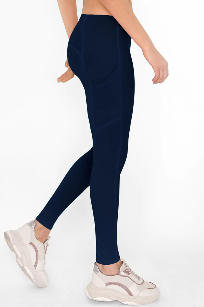 Pineapple Clothing Navy Blue Cassi Side Pockets Legging posted by ProdOrigin USA in Women's Apparel 